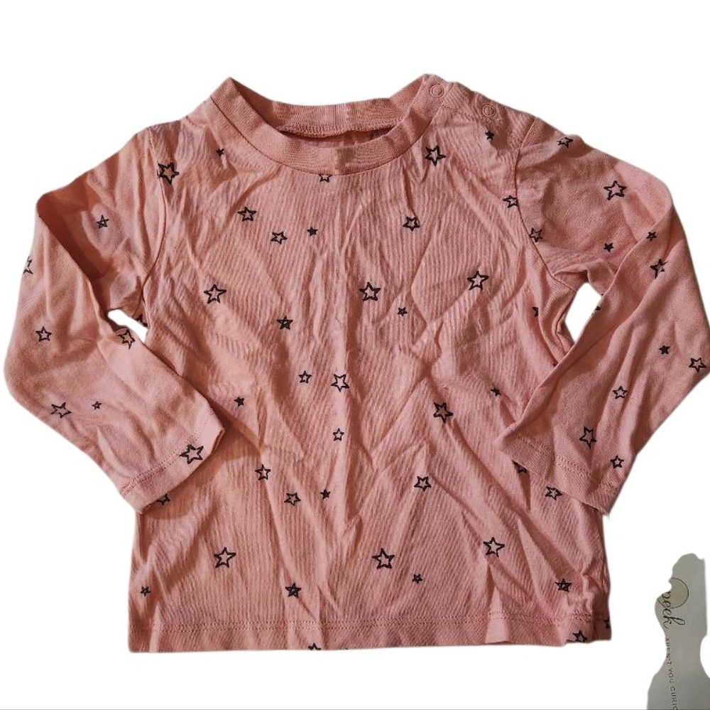 Peek Pink Star Pattern Kids‎ Shirt Size 12-18 Months